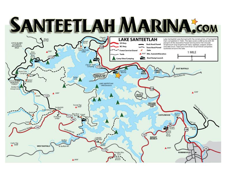 Lake Santeetlah Map